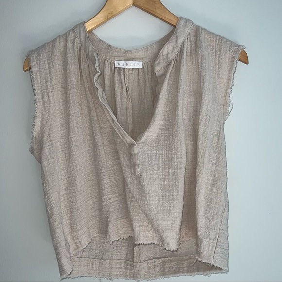 Karlie Tank Top Beige - Picture 1 of 3